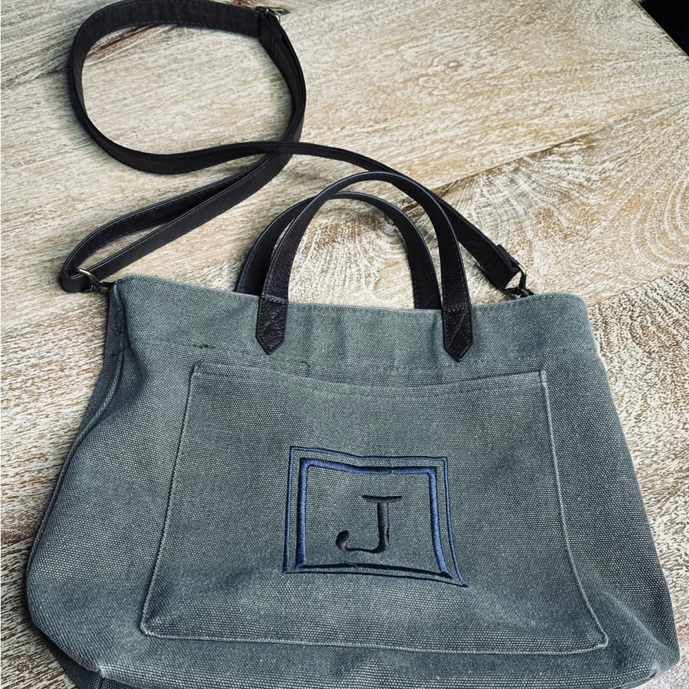Thirty One Bag/Purse with Embroidered Box and Initial J Hobo Bag - Picture 3 of 7